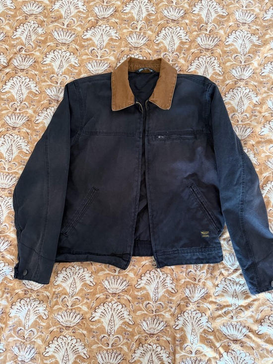 Zara Jackets & Blazers - Zara Black Workwear Jacket with Brown Corduroy Collar
